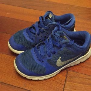Blue Nike shoes